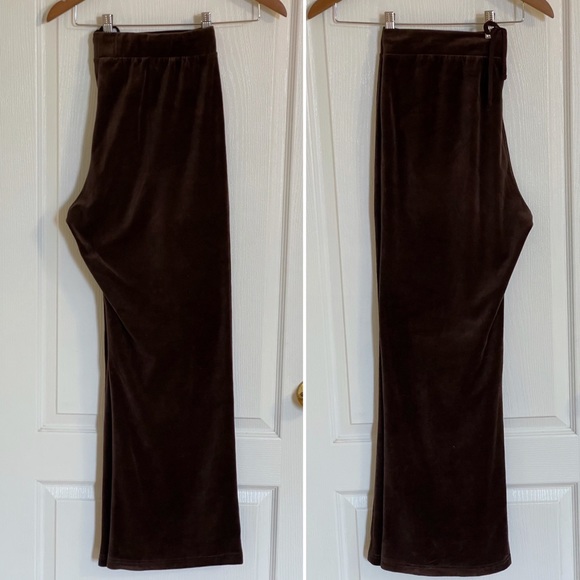 🔥Rare🔥 Y2K Vintage Brown Velour Embellished Track Suit, XL, Made in 🇺🇸 - Picture 6 of 16